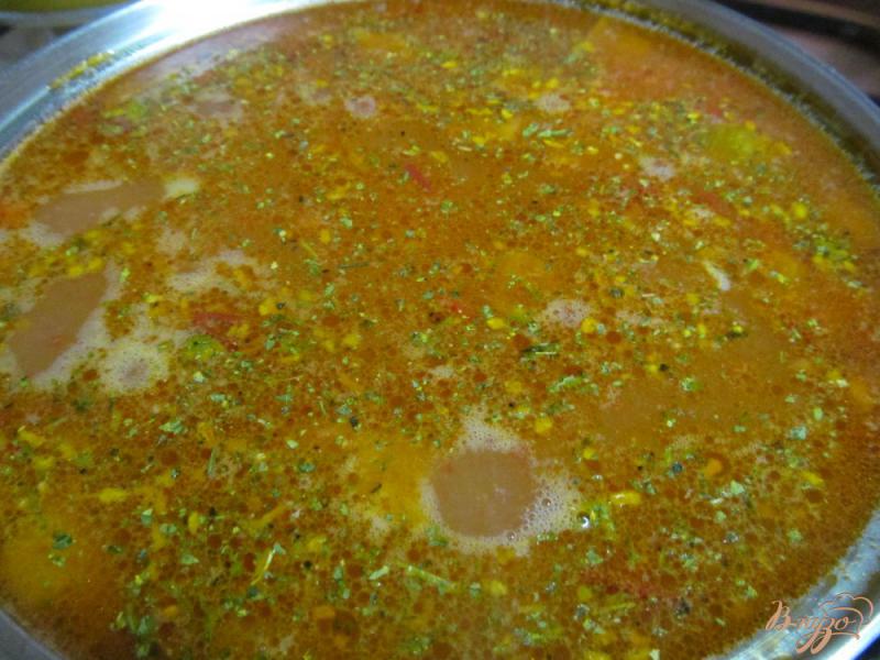 Фото приготовление рецепта: Томатный суп с рисом на баранине шаг №6