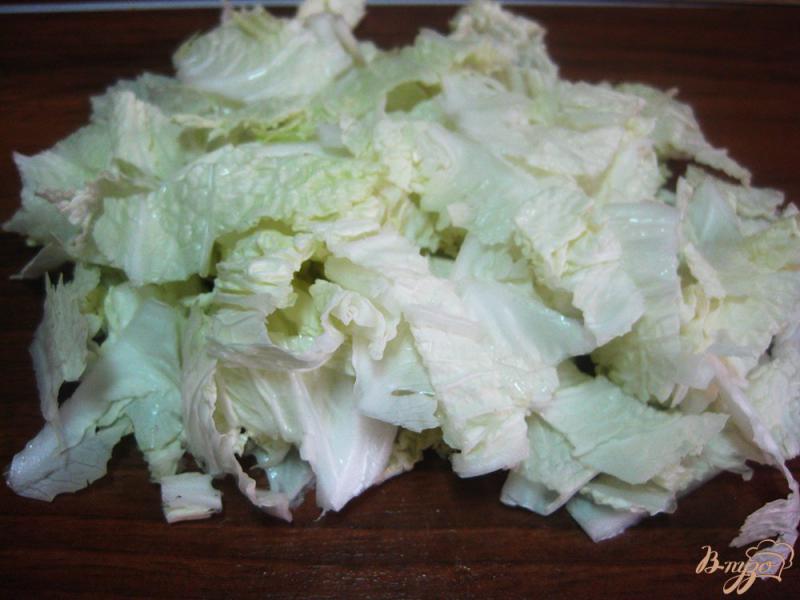 Фото приготовление рецепта: Салат с пекинской капустой и морковью по-корейски шаг №3