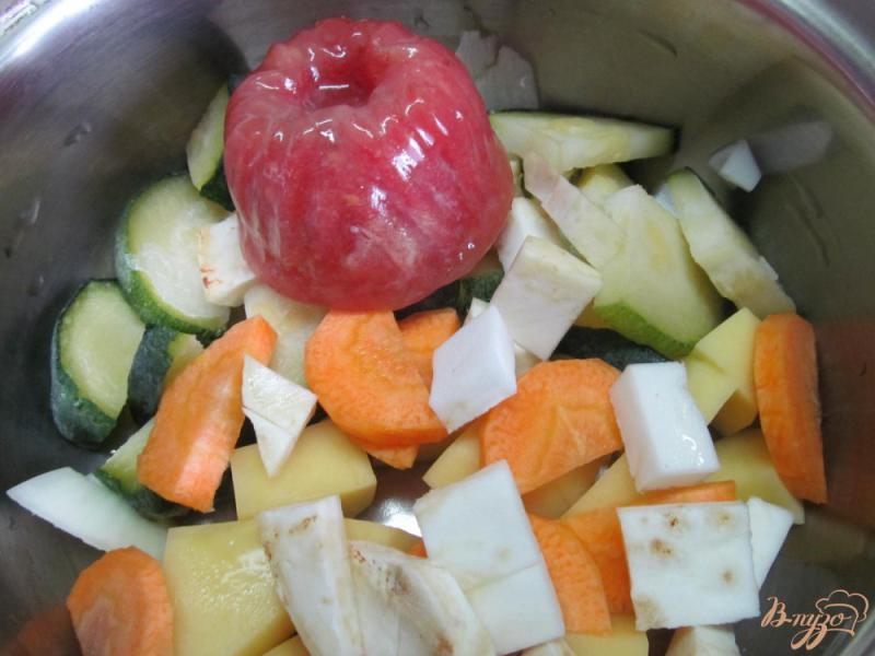 Фото приготовление рецепта: Постный овощной суп шаг №3