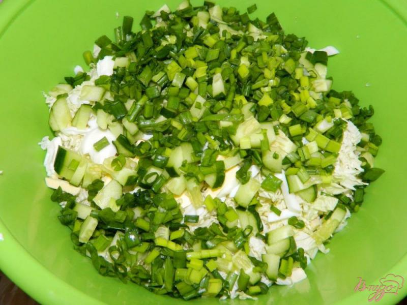Фото приготовление рецепта: Зелёный салат шаг №3