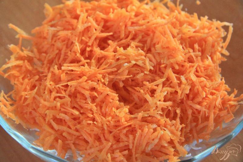 Фото приготовление рецепта: Морковный салат с сыром и чесноком шаг №2