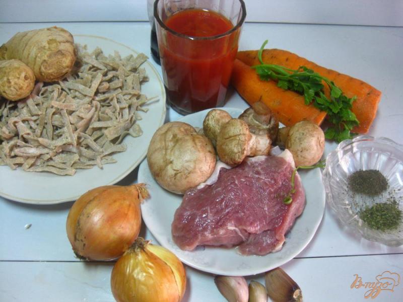 Фото приготовление рецепта: Гречневая лапша с говядиной в остром соусе шаг №1
