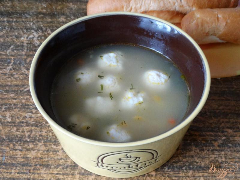 Фото приготовление рецепта: Овсяный суп с фрикадельками шаг №6