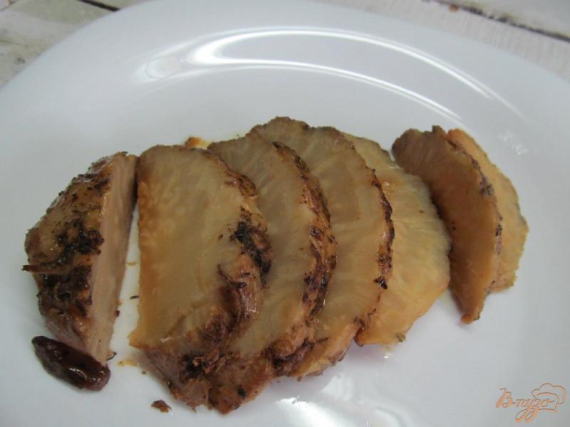 Фото приготовление рецепта: Запеченный сельдерей под грибным соусом шаг №7