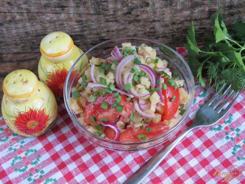 Фото приготовление рецепта: Салат постный из грибов и овощей шаг №8