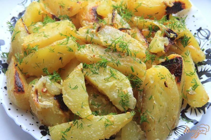 Фото приготовление рецепта: Картофель, запеченный в сметане в рукаве шаг №5