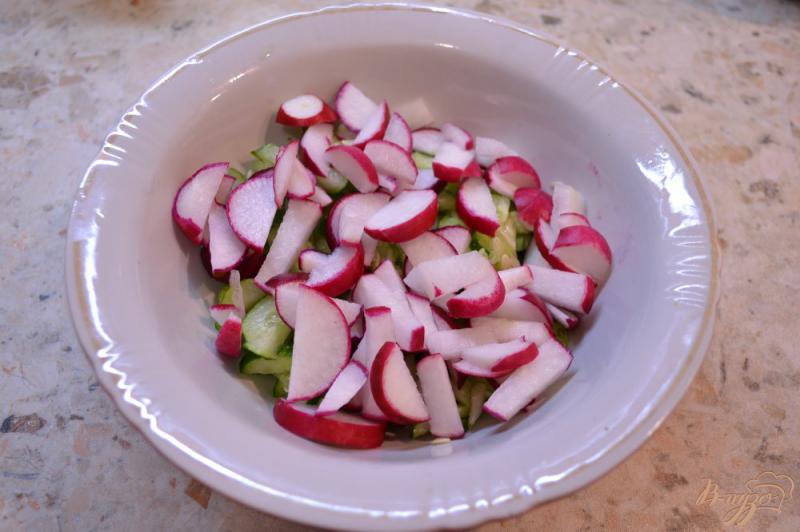 Фото приготовление рецепта: Весенний салат с капустой и яйцом шаг №1