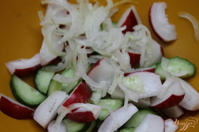 Фото приготовление рецепта: Салат с яблоком, молодой капустой и рукколой шаг №2