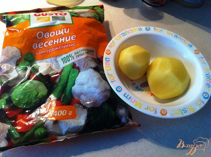 Фото приготовление рецепта: Суп овощной с индейкой для деток шаг №2