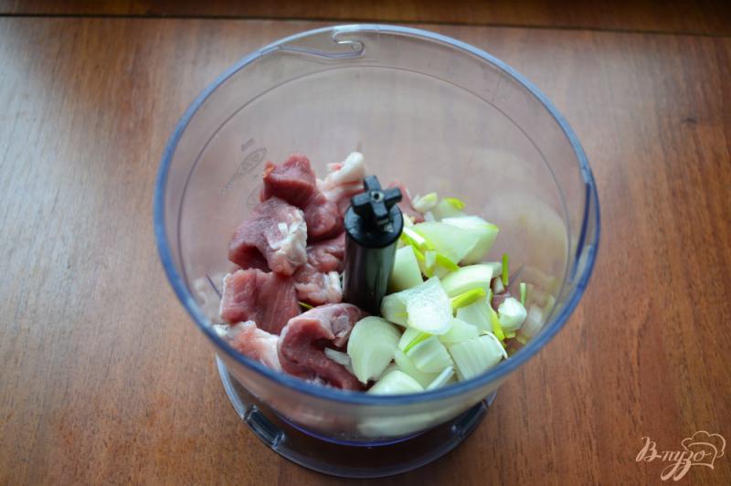 Фото приготовление рецепта: Суп со свиными фрикадельками и вермишелью шаг №2