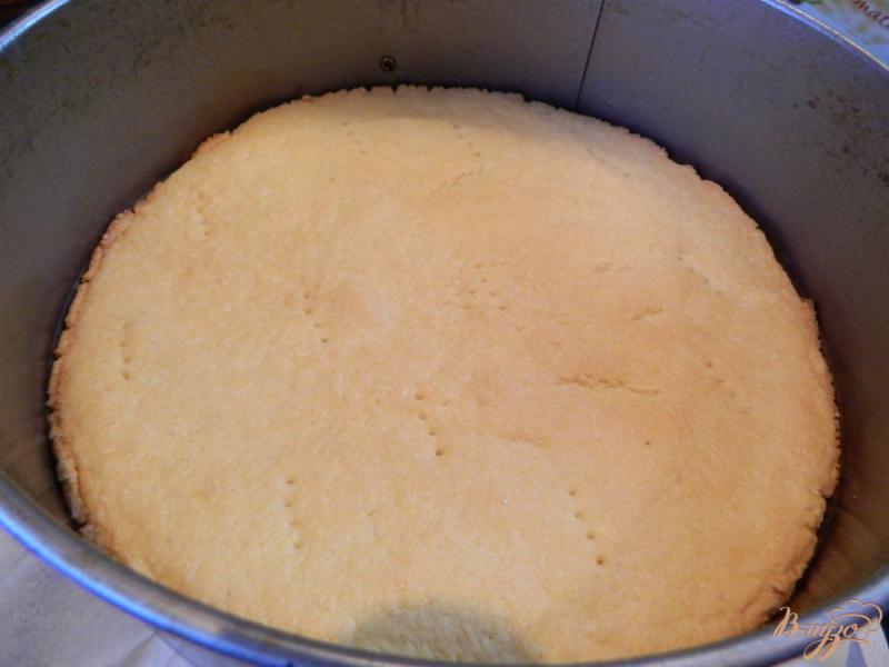 Фото приготовление рецепта: Йогуртовый торт с киви и миндальными хлопьями шаг №9