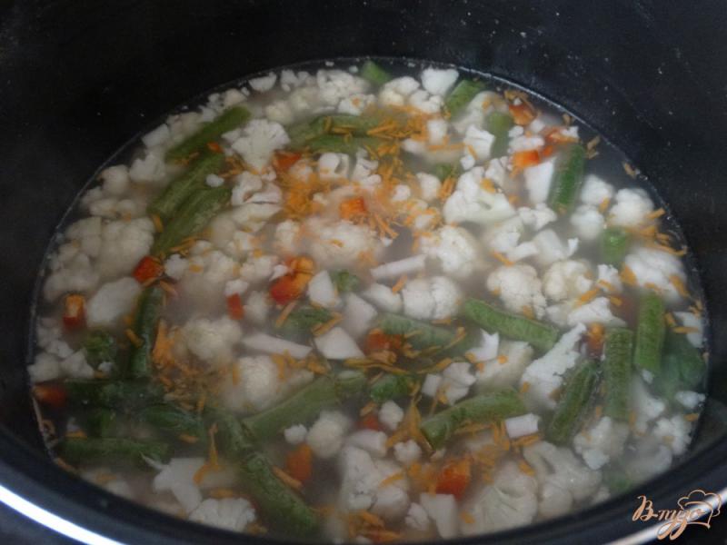 Фото приготовление рецепта: Овощной суп с саго шаг №5