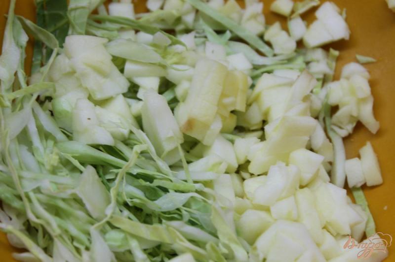 Фото приготовление рецепта: Салат из капусты, яблока и куриной грудки шаг №2