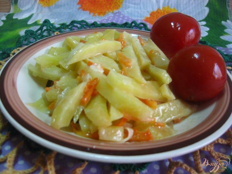 Фото приготовление рецепта: Запеченный картофель с овощами шаг №9