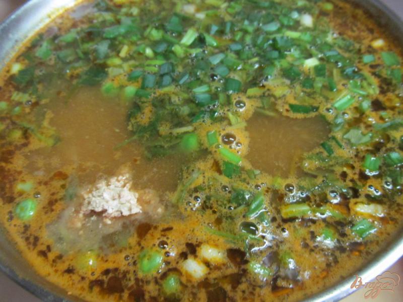 Фото приготовление рецепта: Суп на рыбном бульоне с овощами и булгуром шаг №9