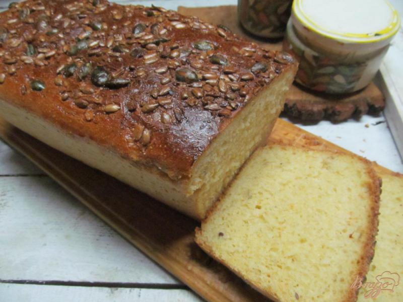 Фото приготовление рецепта: Тыквенный хлеб с семечками подсолнуха и тыквы шаг №8
