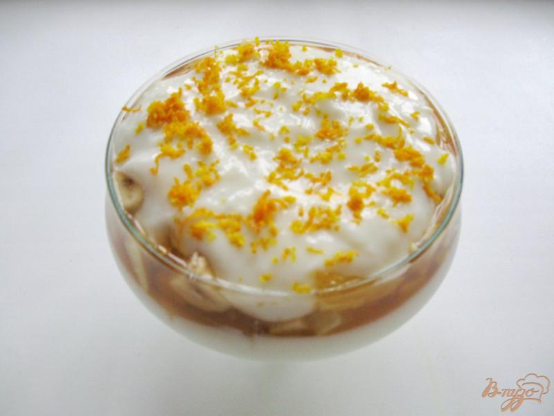 Фото приготовление рецепта: Молочный десерт с фруктами шаг №8