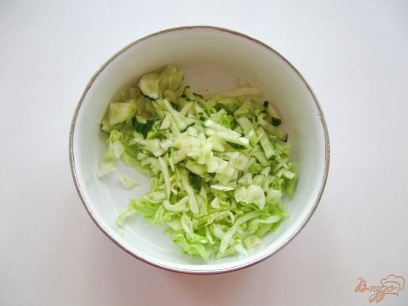 Фото приготовление рецепта: Салат с редисом и помидором шаг №2