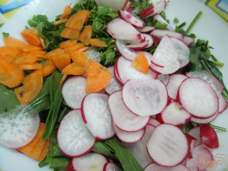 Фото приготовление рецепта: Весенний салат с мясом и редисом шаг №3
