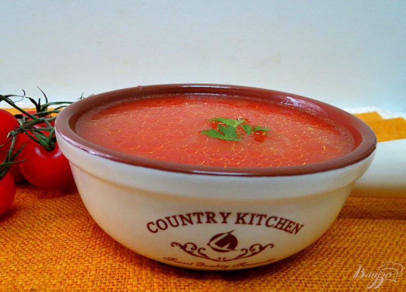 Фото приготовление рецепта: Томатный суп с рисом шаг №6