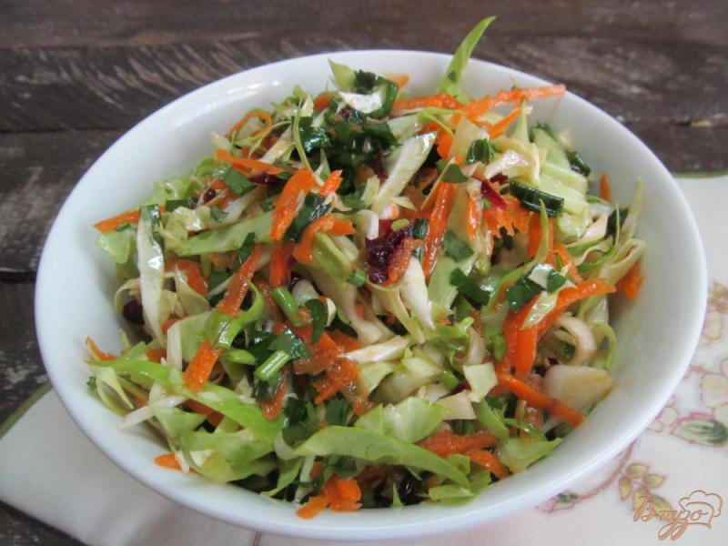 Фото приготовление рецепта: Овощной салат из молодой капусты с вишней шаг №3