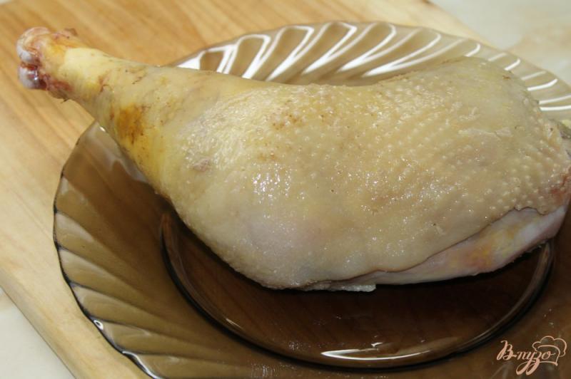Фото приготовление рецепта: Куриная ножка в медово - горчичной глазури шаг №1