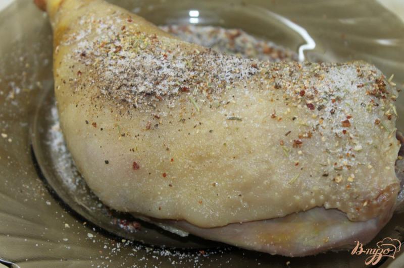 Фото приготовление рецепта: Куриная ножка в медово - горчичной глазури шаг №2