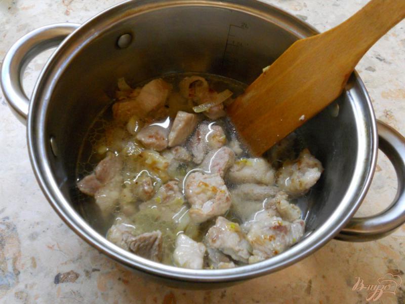Фото приготовление рецепта: Свинина тушеная в медово-горчичном соусе шаг №4