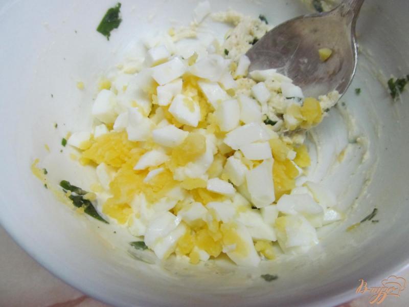 Фото приготовление рецепта: Яичный салат - намазка шаг №3