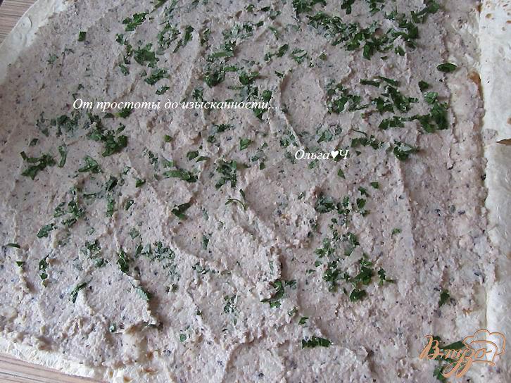 Фото приготовление рецепта: Лаваш с фасолью, картофелем и зеленью шаг №4