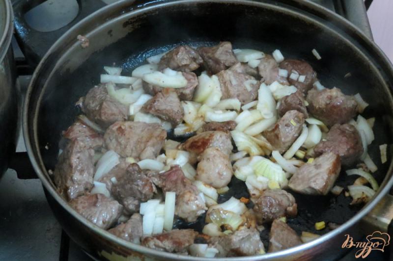 Фото приготовление рецепта: Мясо в соусе по-деревенски шаг №3