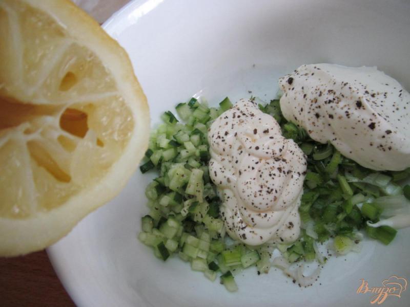 Фото приготовление рецепта: Салат из помидора с соусом дзадзики шаг №2