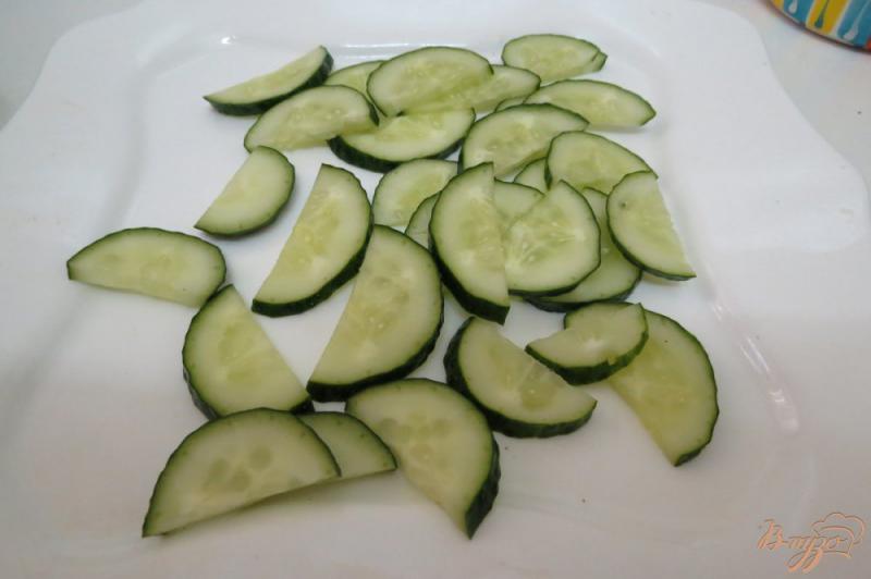 Фото приготовление рецепта: Салат из овощей с чесноком шаг №4