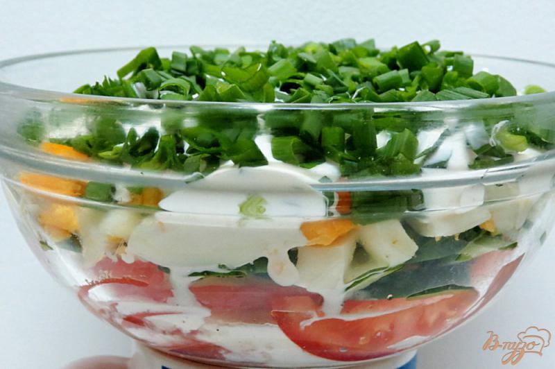 Фото приготовление рецепта: Салат из овощей с чесноком шаг №8