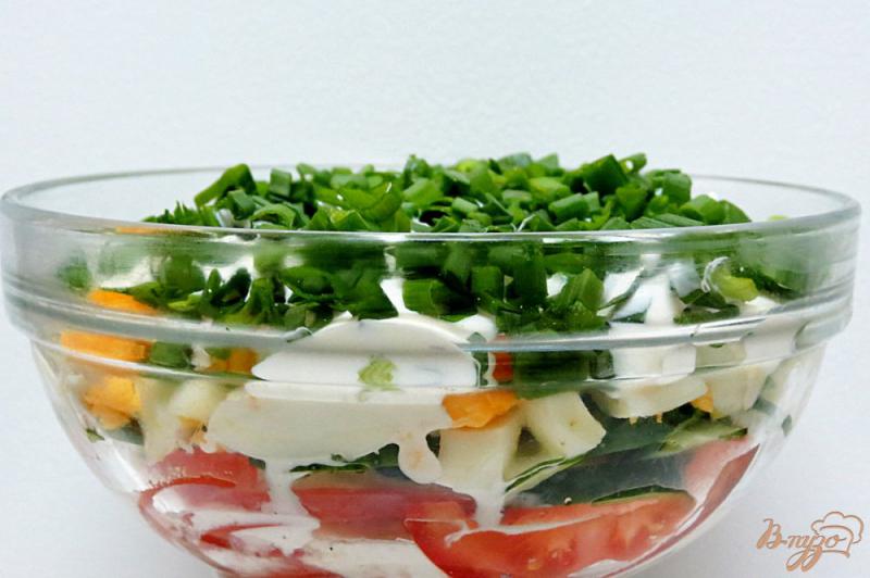 Фото приготовление рецепта: Салат из овощей с чесноком шаг №9