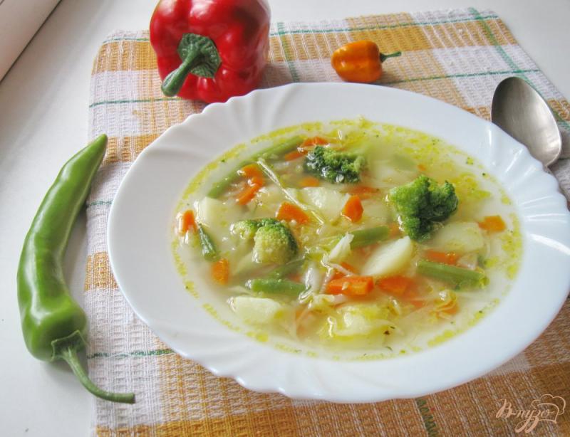 Фото приготовление рецепта: Овощной суп с брокколи шаг №7