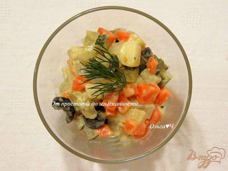 Фото приготовление рецепта: Постный салат «Оливье» шаг №4