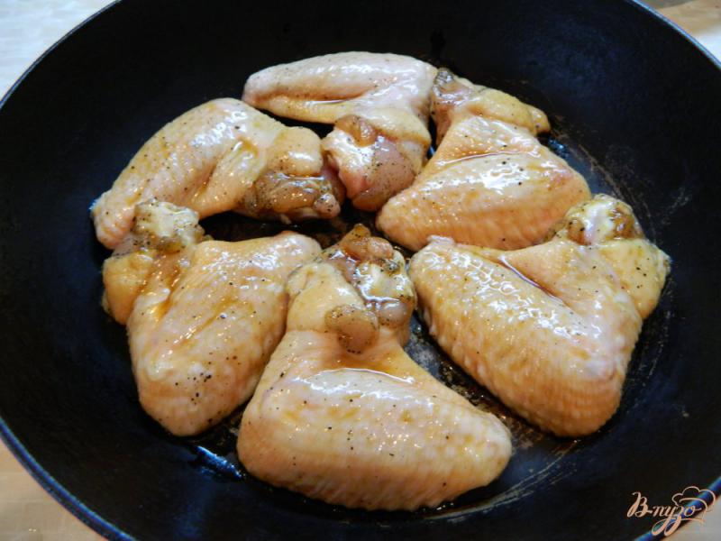 Фото приготовление рецепта: Куриные крылышки в медово-соевом соусе шаг №4