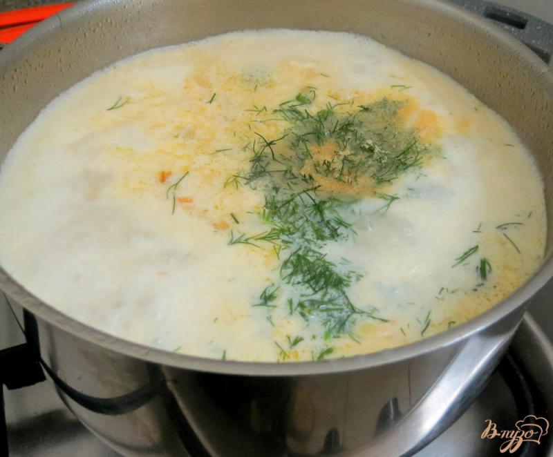Фото приготовление рецепта: Суп молочно-кабачковый шаг №10