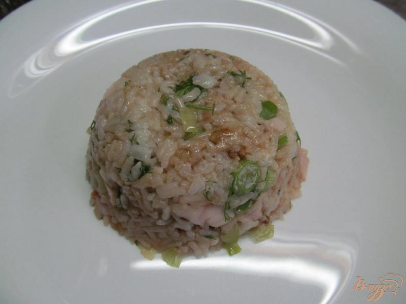Фото приготовление рецепта: Французский омлет с китайским рисом шаг №5