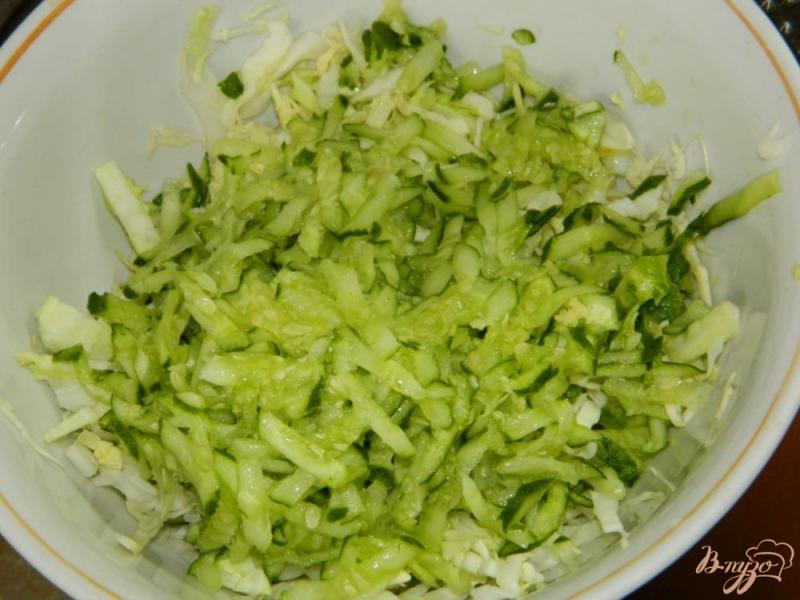 Фото приготовление рецепта: Овощной салат с капустой шаг №2