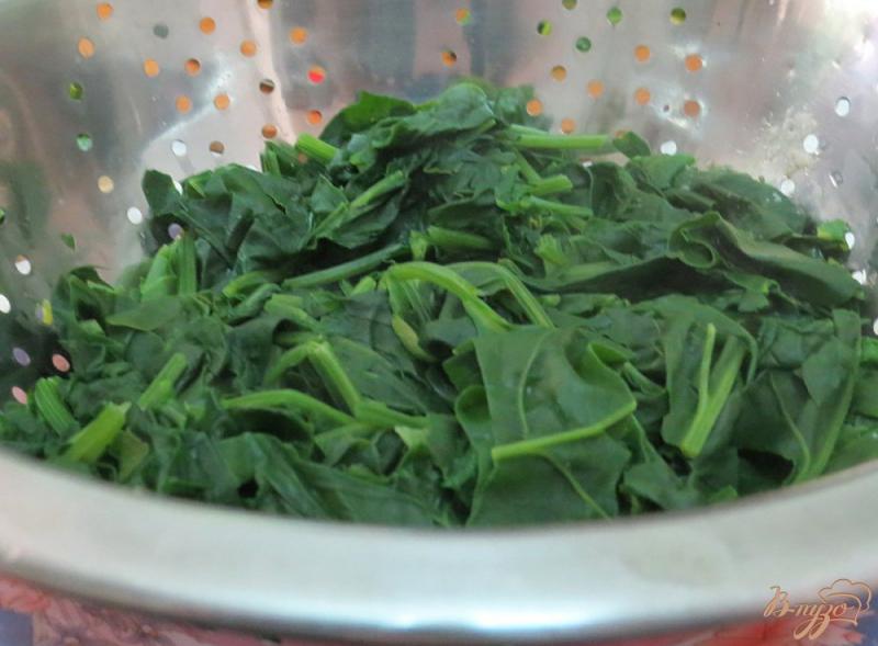 Фото приготовление рецепта: Заморозка шпината на зиму шаг №5