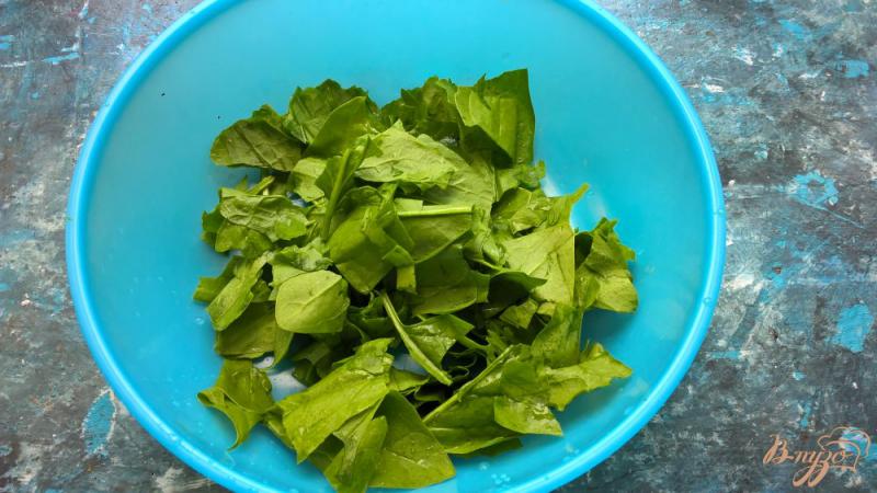 Фото приготовление рецепта: Салат со шпинатом и сыром шаг №1