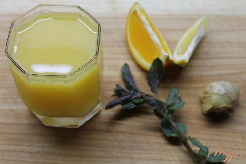 Фото приготовление рецепта: Коктейль из апельсинового сока с мятой и имбирем шаг №1
