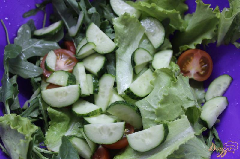 Фото приготовление рецепта: Летный овощной салат с Дор Блю шаг №2