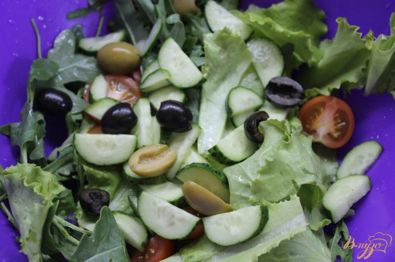 Фото приготовление рецепта: Летный овощной салат с Дор Блю шаг №3