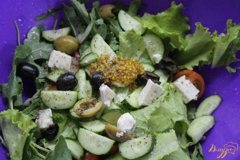Фото приготовление рецепта: Летный овощной салат с Дор Блю шаг №5
