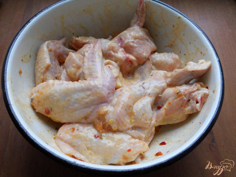 Фото приготовление рецепта: Куриные крылышки «Ароматные» в мультиварке шаг №5