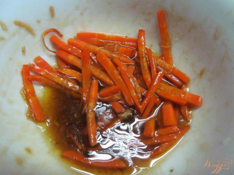 Фото приготовление рецепта: Корейский рис с овощами шаг №6