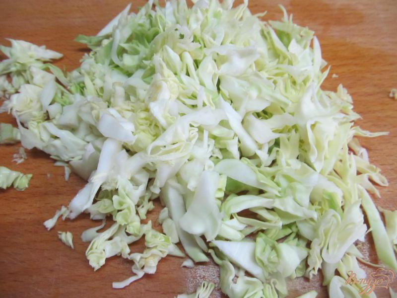 Фото приготовление рецепта: Салат из молодой капусты с жареными грибами и сухариками шаг №1